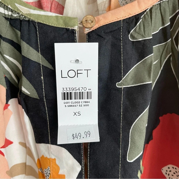 Loft Paradise Flutter Sleeve Top size XS NWT - Picture 5 of 8